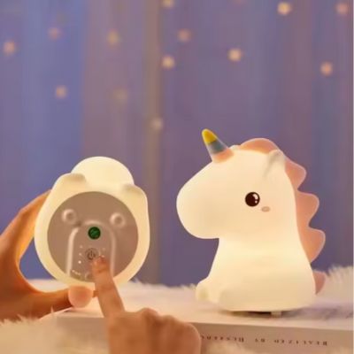 veilleuse-bébé-licorne-en-silicone-rechargeable-via-led