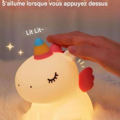 veilleuse-bébé-led-rechargeable-licorne-s'allume-lorsque-vous-appuyez-dessus