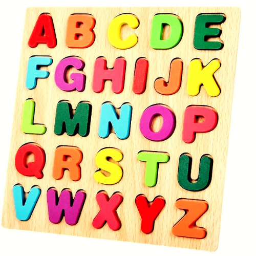 puzzle-en-bois-bebe-naturel-avec-lettre-colorées