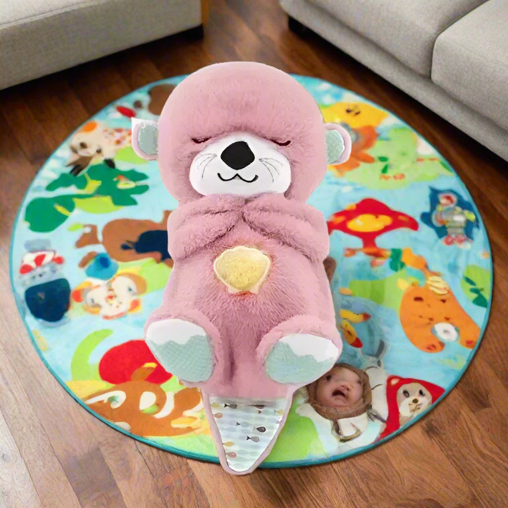 doudou-loutre-rose-peluche-qui-respire-le-compagnon-ludique-pour bebe