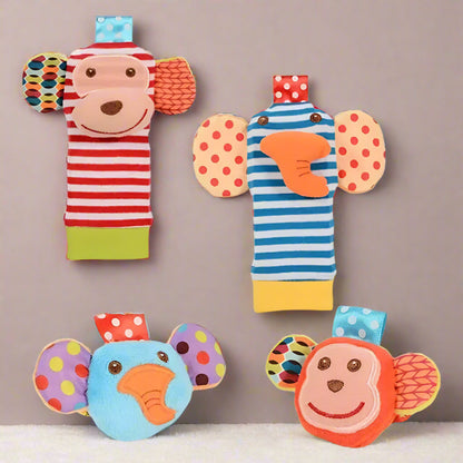 hochet-bébé-peluche-chaussette-nouveau-design-attrayant