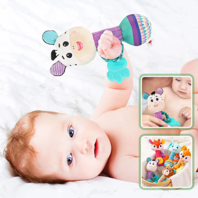 Hochet Bébé | Peluche doux avec poignet en forme d'animaux