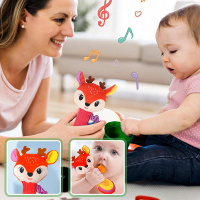 Hochet bebe peluche animaux — moments ludiques et éducatifs